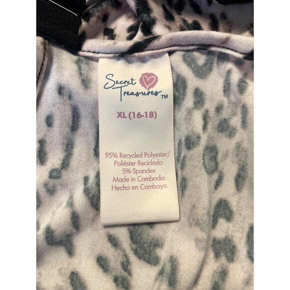 Secret Treasures Women Size XL Extra Large Slip Leopard Cami Pink NWT New - Picture 7 of 8